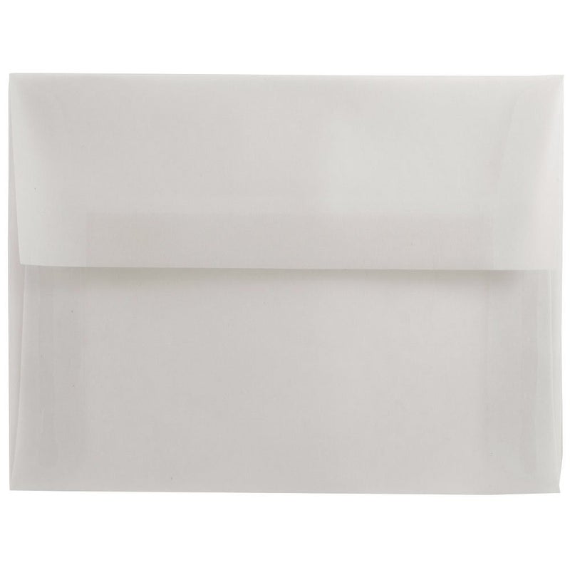 JAM PAPER A7 Translucent Vellum Invitation Envelopes - 5 1/4 x 7 1/4 - Clear - 50/Pack - Image 1